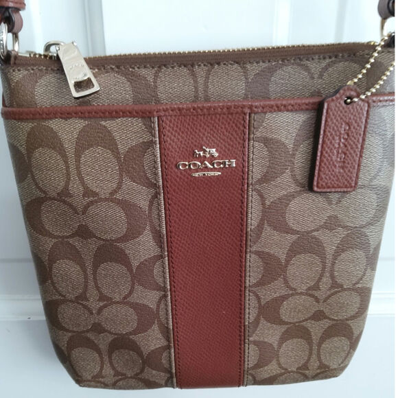 Coach Kitt messenger bag signature monogram Jacquard polished pebbled leather - Picture 3 of 10